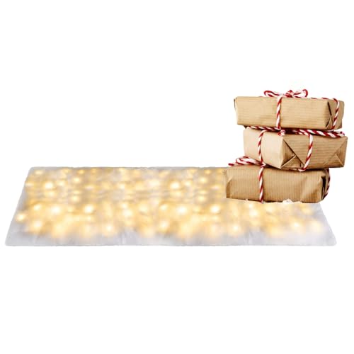 Veasbuu Weihnachtliche Schneedecke Mit LED-Beleuchtung | Weiche Weihnachts Schneedecke Mit LED Lichtern - 8 Beleuchtungsmodi Tischdecke Für Innen Außen Winterdekoration Dörfer Bäume Kamine Veasbuu Weihnachtliche Schneedecke Mit LED-Beleuchtung | Weiche Weihnachts Schneedecke Mit LED Lichtern - 8 Beleuchtungsmodi Tischdecke Für Innen Außen Winterdekoration Dörfer Bäume Kamine von Veasbuu