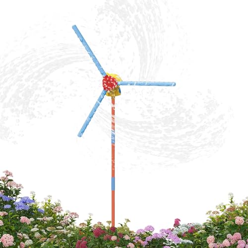 Windmill Water Sprinkler, Outdoor Yard Sprinkler Toy with 36 Nozzles, Multifunctional Rotating Irrigation Tool for Lawn, Patio, Garden and Large Area Watering Fun Splashing Play von Veasbuu
