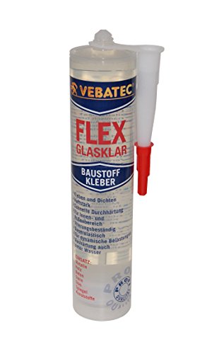 Vebatec FLEX GLASKLAR Baustoffkleber 290ml dauerelastisch von Vebatec