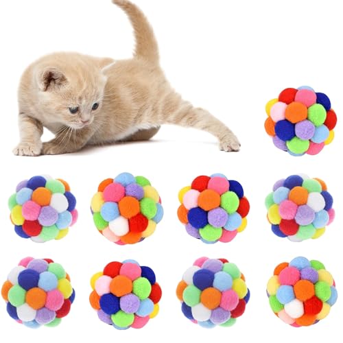 Vebetter Filzbälle für Katzen - 9 Stück Spielzeug Bälle, Katzenbälle aus Filz, Weiche Bälle, Kätzchen Pom Poms, Indoor Spielzeug, Pompon Ball 5 cm Vebetter Filzbälle für Katzen - 9 Stück Spielzeug Bälle, Katzenbälle aus Filz, Weiche Bälle, Kätzchen Pom Poms, Indoor Spielzeug, Pompon Ball 5 cm von Vebetter