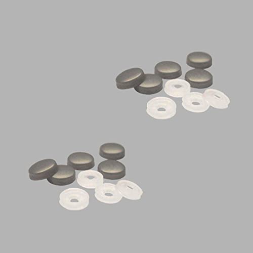 Set mit 10 Abdeckkappen für Schrauben grau mit Sockel Ø 10 mm von Vecam