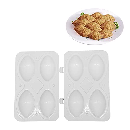 Vecksoy 4 Grid Fleischbällchenform, Einzigartiger Langlebiger DIY Weißer Meatball Maker, Frikadellenform Hackbraten Maker Presswerkzeug Für Die Herstellung Von Gebratenem Kibbeh Vecksoy 4 Grid Fleischbällchenform, Einzigartiger Langlebiger DIY Weißer Meatball Maker, Frikadellenform Hackbraten Maker Presswerkzeug Für Die Herstellung Von Gebratenem Kibbeh von Vecksoy