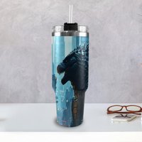 Godzilla Tumbler 40Oz Kaiju Benutzerdefinierte Edelstahltasse von VectorMerchShop