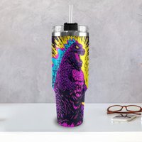 Godzilla Tumbler 40Oz Kaiju Benutzerdefinierte Edelstahltasse von VectorMerchShop