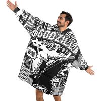 Decke Hoodie Personalisierte Decken Hoodie, Der Eine Retro Godzilla Gojira Kaiju von VectorMerchShop