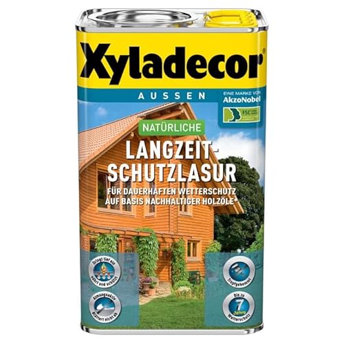 2 x 2,5 L Xyladecor natürliche Langzeit-Schutzlasur 5 L Farbwahl, Farbe:Farblos von Vectra