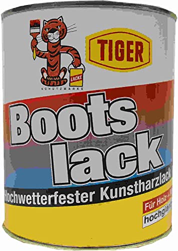 Tiger Bootslack Kunstharzlack Holz/Metal Seidenmatt (5x 0,5 Kg) 2,5 Kg Farbwahl, Farbe:Ral 6005 Moosgrün von Vectra