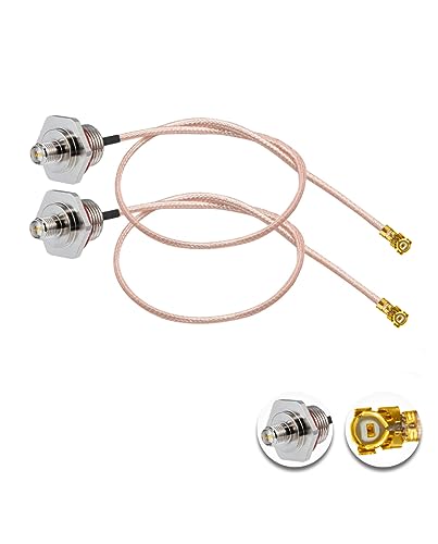 Vecys 2PCS U.FL IPEX auf RP SMA Weiblich Wasserdichte Box M12 Low Loss Koaxialkabel 12" /30CM IPX IPEX zu RP SMA Weiblich RG178 Koaxial Pigtail Kabel für Wireless-Router Mini PCIE Netzwerkkarten PCI von Vecys