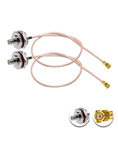 Vecys 2PCS U.FL IPEX auf RP SMA Weiblich Wasserdichte Box M16 Low Loss Koaxialkabel 12" /30CM IPX IPEX zu RP SMA Weiblich RG178 Koaxial Pigtail Kabel für Wireless-Router Mini PCIE Netzwerkkarten PCI von Vecys