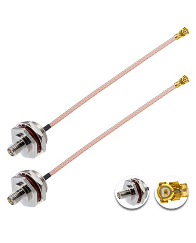 Vecys 2PCS U.FL IPEX auf RP SMA Weiblich Wasserdichte Box M16 Low Loss Koaxialkabel 6" /15CM IPX IPEX zu RP SMA Weiblich RG178 Koaxial Pigtail Kabel für Wireless-Router Mini PCIE Netzwerkkarten PCI von Vecys