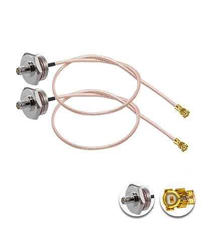 Vecys 2PCS U.FL IPEX auf RP SMA Weiblich Wasserdichte Box M20 Low Loss Koaxialkabel 12" /30CM IPX IPEX zu RP SMA Weiblich RG178 Koaxial Pigtail Kabel für Wireless-Router Mini PCIE Netzwerkkarten PCI von Vecys