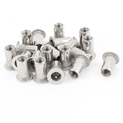 VEDA M8 Flachkopf Nietmutter Set – 25x Aluminium Blindnietmuttern für Metall, Kunststoff, Möbelbau – Korrosionsbeständig von VEDA