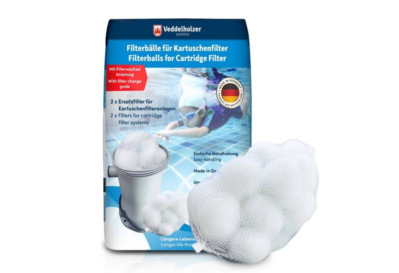 Veddelholzer Garten Pool-Filterkartusche Ersatzfilter Kartuschenfilter Anlage Filter Pool Zubehör Whirlpool, Zubehör für Unsere in Deutschland hergestellten Filterbälle bieten durch ihre spezielle Faserzusammensetzung ausgezeichnete Filterleistung und exzellente Wasserqualität. von Veddelholzer Garten