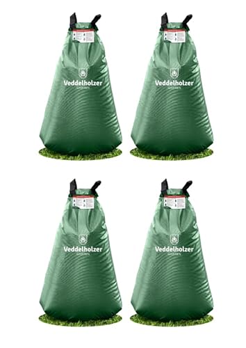 Veddelholzer 4 x 75 l Baumbewässerungssack mit Reißverschluss kombinierbar. Diebstahlschutz und Schutzetikett. Robust und Wetterbeständig für kleine und große Bäume, Jungbäume und Sträucher. von Veddelholzer