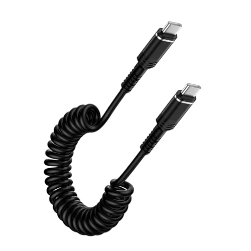 USB C Kabel Spiralkabel【0.4M-1.8M】 60W iPhone Ladekabel USB C auf USB C Schnellladekabel for iPhone 16 Pro 15,Android Auto Kabel USBC Datenkabel für Samsung Galaxy S25 S24 S23 S22 S21 A16 A15 A55 A56 von Vedfoad