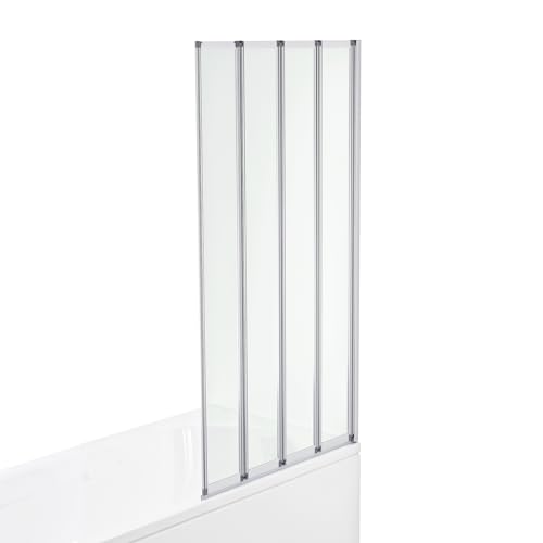 Glas-Duschtür (FF80–4), 4-mal Klappabr, Chrom, Paneele, Bad, 800 x 140 von VeeBath