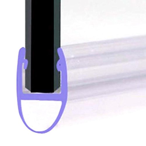 VeeBath SEAL002-P Essentials B Typ Duschwände-Türdichtung, 8–10 mm, Glas, bis zu 7 mm Lücke, transparent von VeeBath