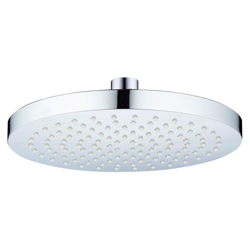 veebath groß 20,3 cm dauerregen Fall Dusche Kopf Feste Halterung mit Drehgelenk 1/2 Verbindungsstück aus Metall, chrom poliert von VeeBath