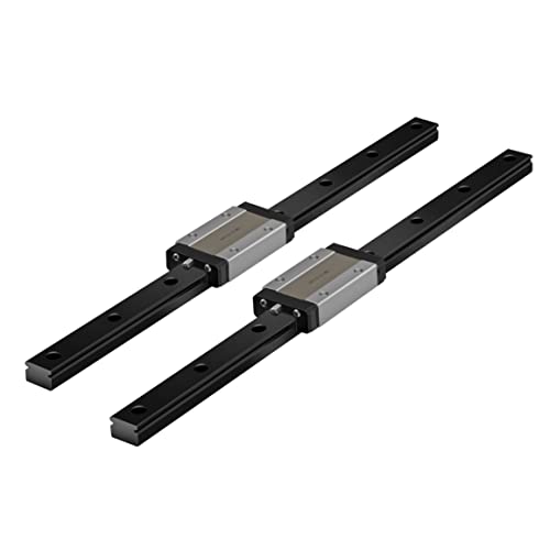 Veekaft 2 Sätze Schwarze Beschichtung MGR Schiene MGR12 Miniatur-Linearführung 150 mm mit MGN12H Schlitten, geeignet für 3D-Drucker CNC (150mm,MGN12H,2) von Veekaft