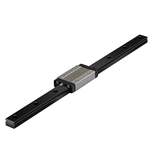 Veekaft Schwarze Beschichtung MGR Schiene MGR12 Miniatur-Linearführung 100 mm mit MGN12H Schlitten, geeignet für 3D-Drucker CNC (100mm,MGN12H,1) von Veekaft