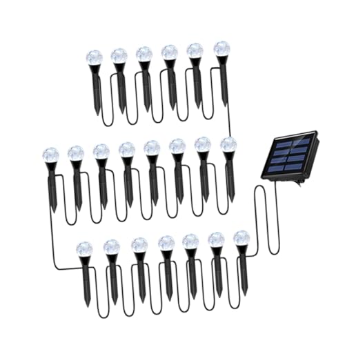 Veemoon 1 Satz Dekorative Solarlampe für Außen mit Warmweißen Lichtblasen für Garten Rasen Terrasse Einfahrt und und Installieren von Veemoon