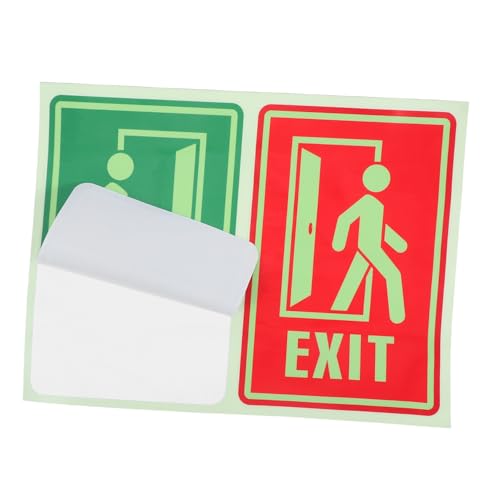 Veemoon 1 Satz Luminous Exit Sign Sticker Selbstklebendes Nachtlicht für Schlafzimmer Wohnzimmer Einfach Anzubringen Dekorativ und Funktional von Veemoon