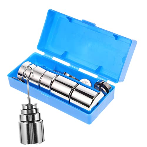 Veemoon 1 Satz Slotted Mass für Physikexperimente Metallene Nutgewichte mit Hänger für Laboranwendungen für Schulunterricht Demonstrationen zur Balance Präzise Leicht zu Reinigen von Veemoon