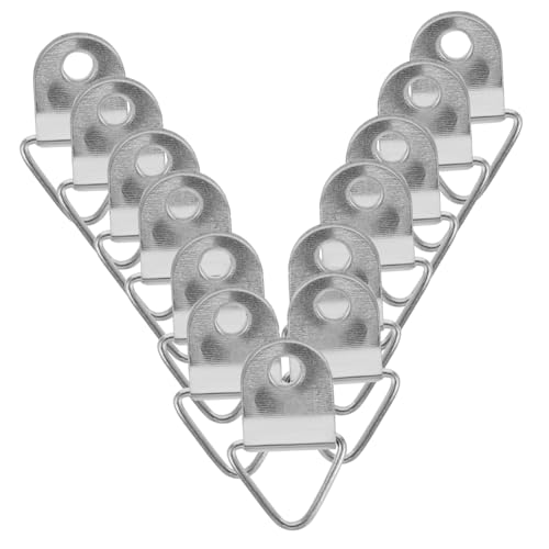 Veemoon 1 Satz Triangular Haken mit Schrauben Silberne Aufhänger für Bilder Uhren und Kunstwerke für Zuhause Büro und Galerien von Veemoon