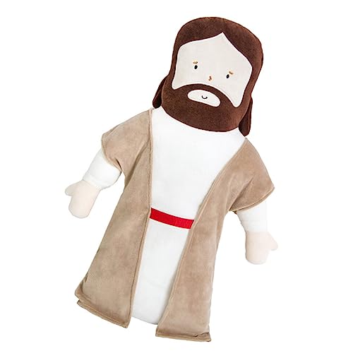 Veemoon Stück Jesus-Kissen Plüschfigurjesus-Plüschkissen Religiöses Christliches Plüsch-Couchkissen Kuscheltiere Umarmungskissen Plüsch-Dekoration Jesus-Wurfkissen Sofa Taufe Ostern Geschenke von Veemoon