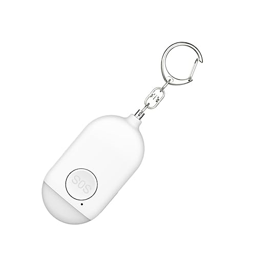 Veemoon 1 Stück Safe Alarm für Frauen Notfallalarm mit Taschenlampe Tragbares Sicherheitsgerät für Jogger Senioren und Alleinlebende Leicht und Kompakt zur Weiß von Veemoon