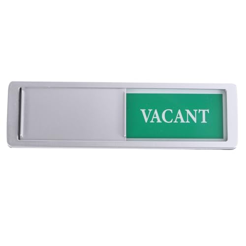 Veemoon 1 x magnetisches Schieberschild für Büro, Toilette, Konferenzraum, leer besetzte Anzeige, Kratz-Design, einfach zu installieren, silberfarben Veemoon 1 x magnetisches Schieberschild für Büro, Toilette, Konferenzraum, leer besetzte Anzeige, Kratz-Design, einfach zu installieren, silberfarben von Veemoon