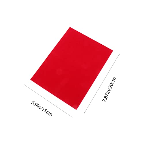 Veemoon 10 Blatt Selbstklebende Beflockungsfolien Teiliges DIY Renovierung für Schmuckverpackung Möbeldekoration Geschenkbox Filzfolie Rot von Veemoon