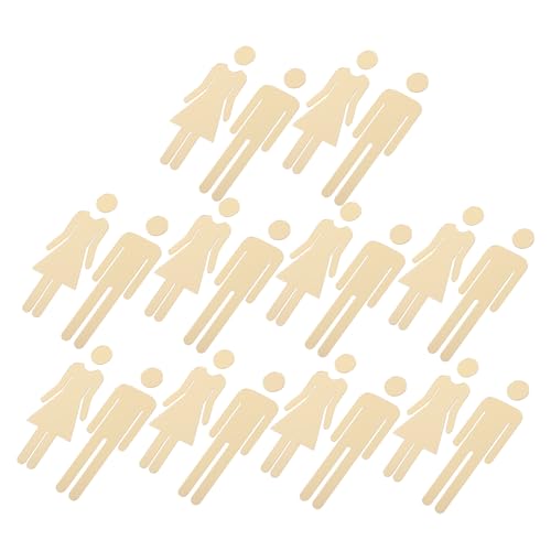 Veemoon 10 Sätze Acryl Badezimmer Schilder mit Spiegel-Effekt Selbstklebende Toiletten Türschilder für Männer und Damen Moderne Lavatory Identifikation für Büro Restaurant Zuhause von Veemoon