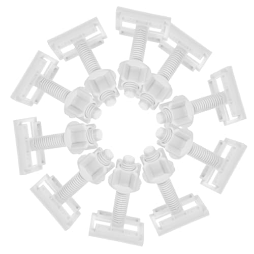 Veemoon 10 Sätze Toilettensitz Befestigungsbolzen Hochfeste Kunststoff Schrauben und Muttern Toilette Sitz Ersatzteile Stabile Fixierung Verhindert Wackeln Einfach Zu Montieren Und von Veemoon