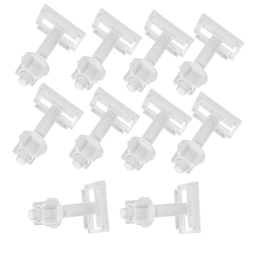 Veemoon 10 Sätze Toilettensitz Befestigungsschrauben und Muttern Kunststoff Toilettendeckel Schrauben Stabile Befestigungsbolzen für Sicheren Halt Geräuscharm Geeignet für Verschiedene von Veemoon