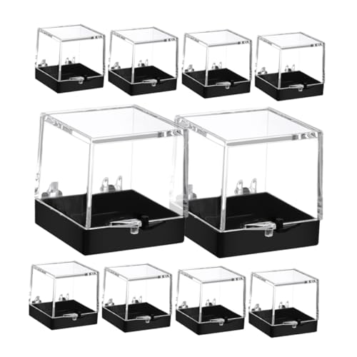 Veemoon 10 Stück Quadratische Transparente Mineralien Aufbewahrungsboxen Kratzfeste Kristall Schutzbehälter Robuste Präsentationsboxen für Edelsteine und Schmuck Veemoon 10 Stück Quadratische Transparente Mineralien Aufbewahrungsboxen Kratzfeste Kristall Schutzbehälter Robuste Präsentationsboxen für Edelsteine und Schmuck von Veemoon