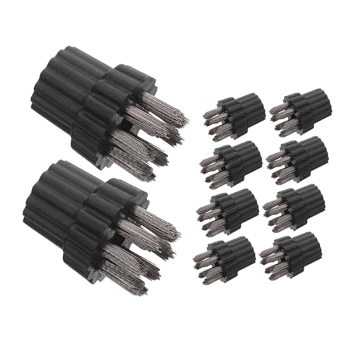 Veemoon 10 Stück Teiliges Dampfreiniger Bürstenkopf mit Stahl-drahtborsten Kraftvolle Reinigungsbürsten für Haushalts-dampfmaschine Kompakte für Enge Stellen von Veemoon