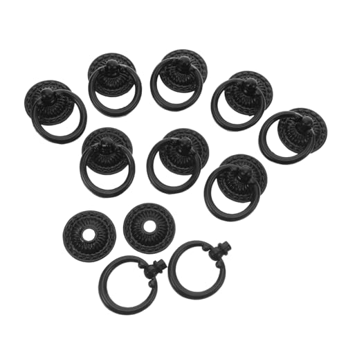 Veemoon 10 Stück Teiliges Kupfer Schubladenringe Vintage Einlochgriffe für Kommode Möbel Küchen Kleiderschranktüren Ergonomisch Komfortabel Einfache Montage von Veemoon