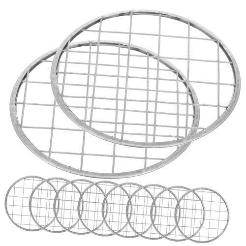 Veemoon 10 Stück Teiliges Mason Jar Metall Blumengitter Wiederverwendbar Stabiles Eisengitter für Vielseitige Blumenarrangements Passend für Vasen Langlebig und Einfach zu Reinigen von Veemoon