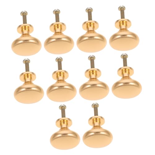 Veemoon 10 Stück Teiliges Runde Single Hole Griffe in Gold Elegante Möbelknöpfe für Schränke Kommoden und Kleiderschränke Langlebige Einfache Montage Stilvoller Möbelgriff von Veemoon