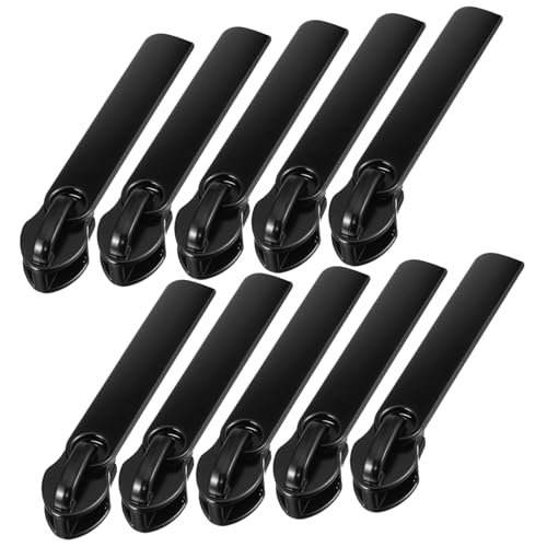 Veemoon 10 Stück Teiliges Schwarzer Nylon Doppelreißverschluss Schieber mit Flachem Kopf Reißfest und Langlebig Reißverschluss Reparaturkit für Koffer Rucksäcke Gepäck mit Einfachem von Veemoon