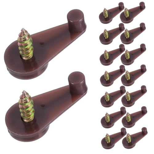 Veemoon 100 Sätze Kleiderspiegelklemme Bildschirmclips für Fenster Schrankhalteklammern Vitrinenclips Spiegel hängende Hardware Clips-Kit für Spiegelhalter fester Montageclip pp Braun von Veemoon