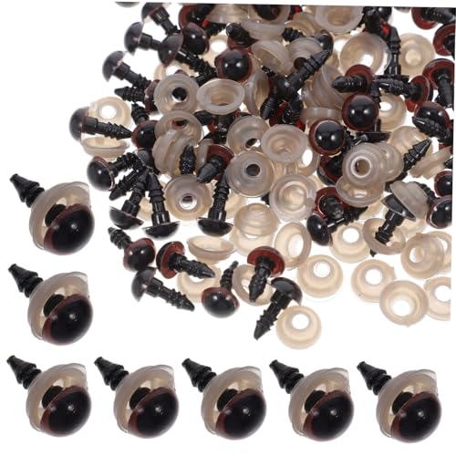 Veemoon 100 Stück Kunststoff Sicherheitsaugen mit Unterlegscheiben für Häkeltiere Plüschspielzeug und DIY Bastelprojekte Braun Installieren Realistische Sichere Befestigung Veemoon 100 Stück Kunststoff Sicherheitsaugen mit Unterlegscheiben für Häkeltiere Plüschspielzeug und DIY Bastelprojekte Braun Installieren Realistische Sichere Befestigung von Veemoon