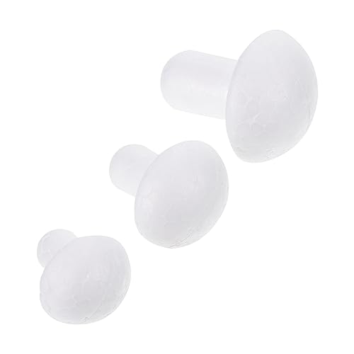 Veemoon 100 Stück Mini Schaumpilze Weiß Imitation Pilz Dekoration für Garten Blumentöpfe Basteln Miniatur Ornamente Geeignet für Außenbereich Kinderhandwerk und Miniaturgärten von Veemoon