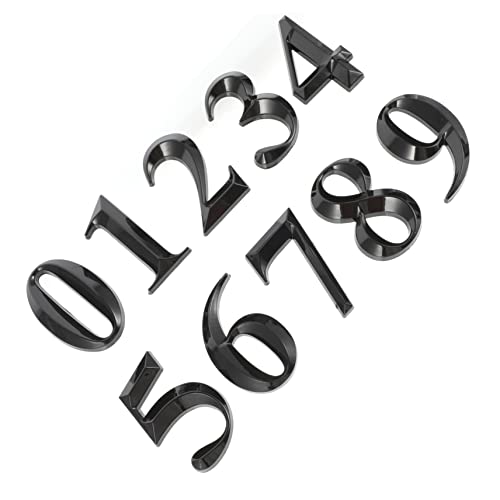 Veemoon 10St Digitale 3D-Aufkleber Hausnummer aus Harz Zimmertornummer 0 bis 9 selbstklebender Nummernmarker Tür Hausnummern Haushalt digitale Aufkleber Nummernschild Büro von Veemoon