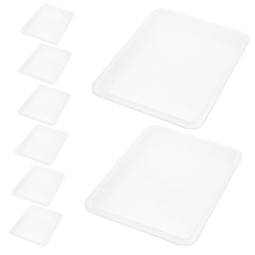 Veemoon 10stücke Rechteckige Kunststofftabletts Aktivitätstabletts Für Basteln DIY-projekte Perlen Und Zubehör Organisieren Glatte Oberfläche Organizer-tablett Zum Aufbewahren Und von Veemoon
