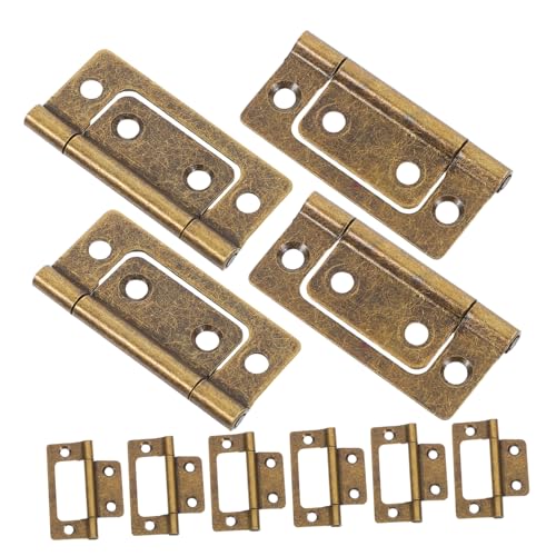 Veemoon 12 Stück Teiliges Möbel Scharniere Dickem Antikem Bronze Eisen Verstärkte Bifold Shutter Türbänder Rostfrei Langlebig und Verformungsresistent Geeignet für Fenster Türen und von Veemoon
