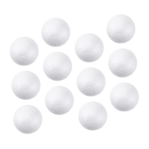 Veemoon 12 Stück Weiße Schaumstoffkugeln Stabile Polystyrolbälle für DIY Bastelprojekte Weihnachts und Hochzeitsdeko Vielseitige Kugeln zum Bemalen und Dekorieren von Veemoon