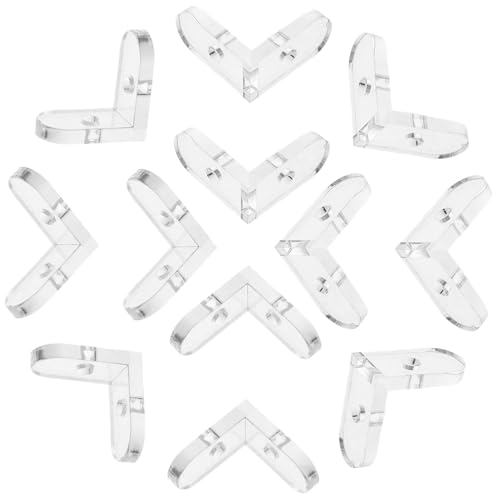 Veemoon 15 Stück Teiliges Acryl Eckwinkel Halterung Transparente Winkelverbinder für Boxmontage mit Abnehmbaren Kunststoffbefestigungen Stabil Langlebig Vielseitig für Zuhause Büro von Veemoon