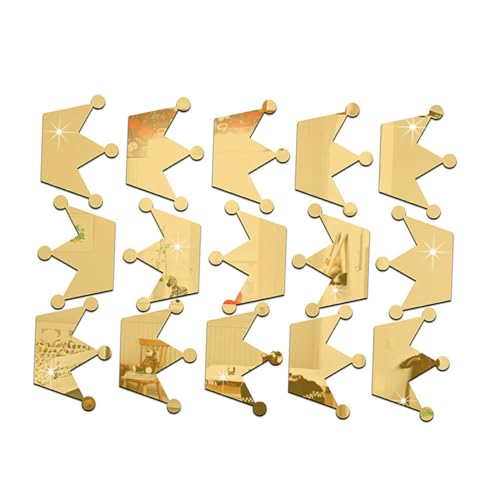 Veemoon 15 Stück Teiliges Krone Spiegel Wandaufkleber Mädchenzimmer Dekoration Acrylmaterial Abnehmbar Frei Platzierbar Goldfarben für Kinderzimmer und Kindergarten Veemoon 15 Stück Teiliges Krone Spiegel Wandaufkleber Mädchenzimmer Dekoration Acrylmaterial Abnehmbar Frei Platzierbar Goldfarben für Kinderzimmer und Kindergarten von Veemoon